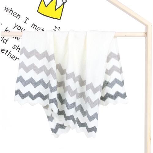 100*75cm Ins Soft Kids Cover Blanket Sleeping Blanket Childrens Knitting Wool Blanket Push Cover Blanket