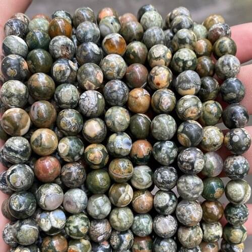 Natural Old Kambaba Jaspers Beads 6/8/10/12mm Round Loose Stone Bead DIY Jewelry Making Bracelet Necklace Strand 15