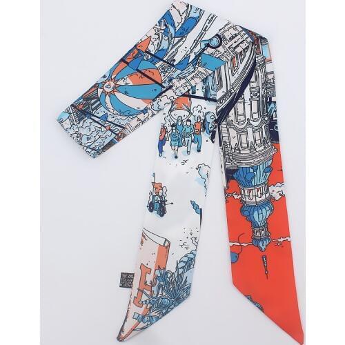 New scarf small scarf national wind flower wild family headdress hair band small scarves spring and summer palace Castle