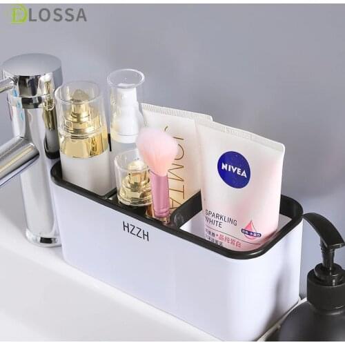 ELOSSA Punch-Free Bathroom Shelf Hair Dryer Holder For Bathroom Cosmetic Organizer Storage Rack Bathroom Accessories Set Home