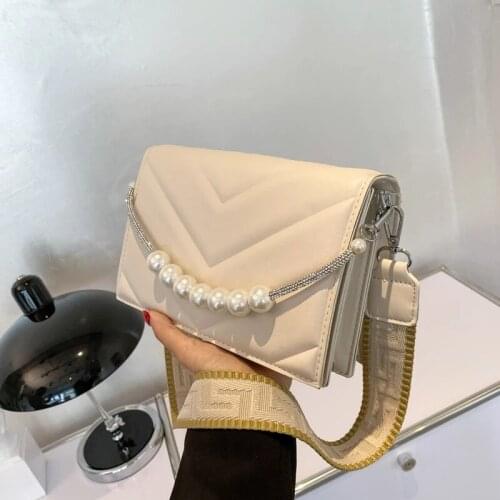 Popular Luxury Handbags Women Bag Designer High quality Shoulder Bags Korean version Fashion All-match Pearl chain Messenger bag