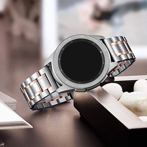 22mm 20mm Watch Strap For Samsung Galaxy Watch 3 41mm 45mm Active 2 Stainless Steel Band Bracelet For Huawei Watch 3 Pro GT 2 46