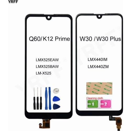 6.26'' Touch Panel Sensor For LG W30 Plus Touch Screen Digitizer For LG Q60/K12 Prime LMX525BAW Front Glass Sensor LM-X440IM
