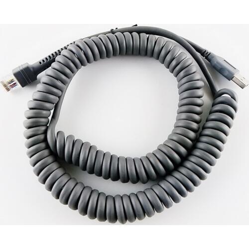 BarCode Scanner USB Cable Spiral Coiled 5M(17feet) For Symbol LS2208AP LS1203 LS4208 LS9203 DS6707 DS6708 USB Interface