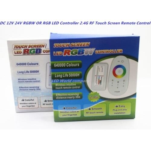 DC 12V 24V RGBW / RGB LED Controler Touch Screen 2.4G DC12-24V 18A Remote Controller Channel For RGB / RGBW Strip