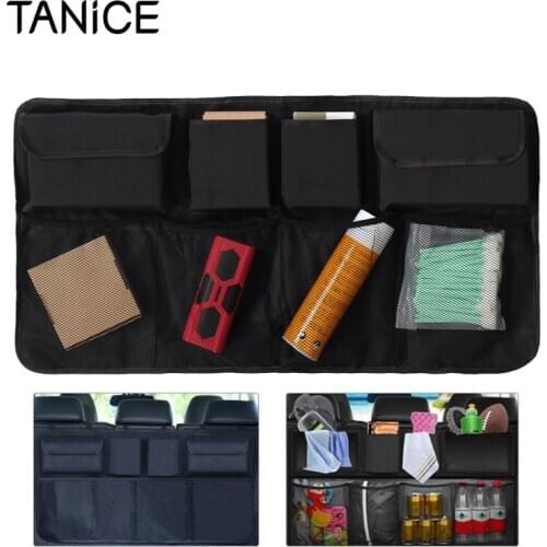 TANiCE Eco-Friendly Car Back Seat Organizer Hanging Multi Pocket Holder Net Bag Tarvel Storage Pouch For Seat Back Or Trunk