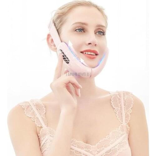 V-Line Tape Face Lift Belt Blue Red LED Photon Therapy Galvanic Massage Facial Lifting Device ems Slimming Skincare