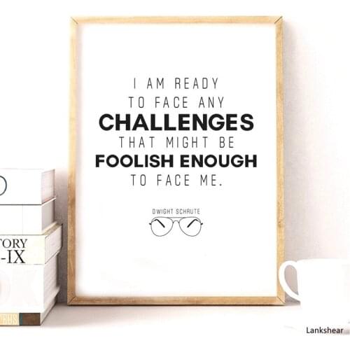 The Office TV Show Gifts Poster Prints Michael Scott Quotes Modern Art Canvas Painting Black White Picture Office Wall Art Decor