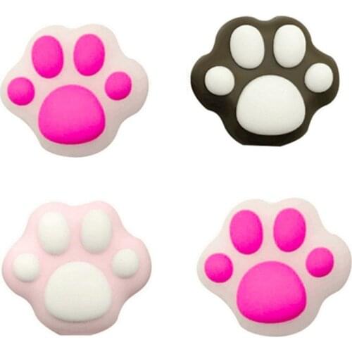 3pcs Cute Pink Cartoon Cat Paws Cable Winder Protector for iPhone Cable Kawaii Desktop Wire USB Cable Charger Earphone Protector