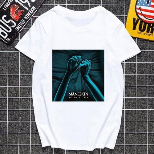 Maneskin Women Clothes Print Summer Holiday Street Graffiti Style Unisex Casual T-shirt Novelty Streetwear Fashion HIP HOP Style
