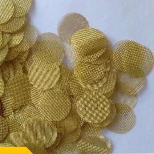 Gold 100 Count 3/4" 20mm Pipe Screens High End BRASS High Quality