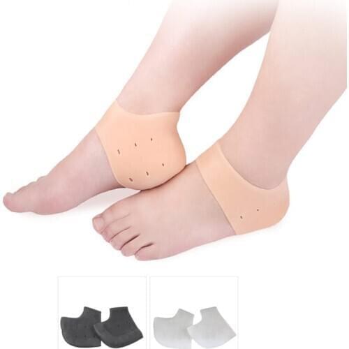 1Pair Heel Protective Pad Relief Plantar Fasciitis Silicone Cups Shoe Insert Invisible Soft Heel Cushion Reduce Pressure on Heel