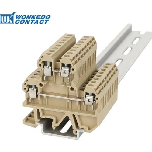 10Pcs DK-4Q/35 Weidmuller Connector Feed Through Double Tier Terminal Block Multi Conductor DK4Q35 SCREW