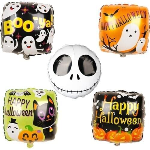 10pcs Halloween Foil Balloons Pumpkin Skeleton Halloween Day Party Theme Masquerade Ball Decorations Childrens Toys Supplies