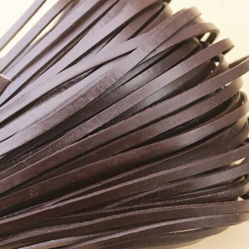 2m/lot Flat Genuine Cow Leather Cord Necklace Bracelet Findings DIY Jewelry Making Leather Rope String 3mm 4mm 5mm 6mm 8mm 10mm