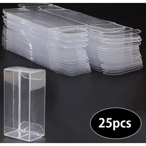 25/10PCS for 1:64 Model Car Toy Display Box Plastic Storage Holder Clear Box Case Toy Car Model Display Protection Box