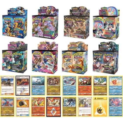 324Pcs/Box Pokemon Cards Sun & Moon Lost Thunder English Trading Card Game Evolutions Booster Box Collectible Kids Toys Gift