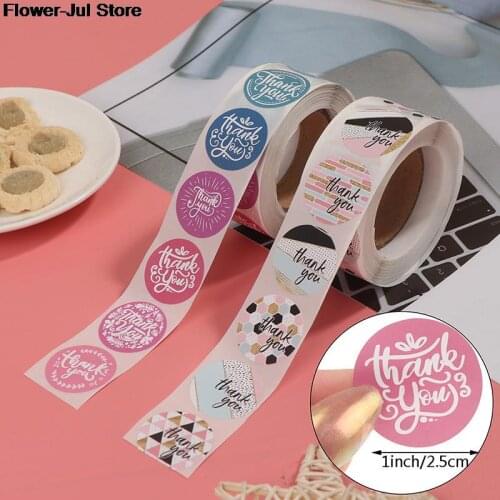 500pcs Label Stickers Thank You Sticker Scrapbooking For Wedding Gift Card Business Packaging Stationery Sticker