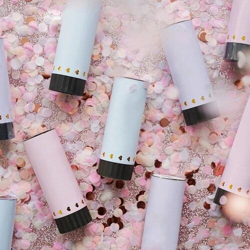 6Pcs Hand-held Firework Tube Small Color Fireworks Cannon Wedding Accessories Party Birthday New Year Decorations Supplies
