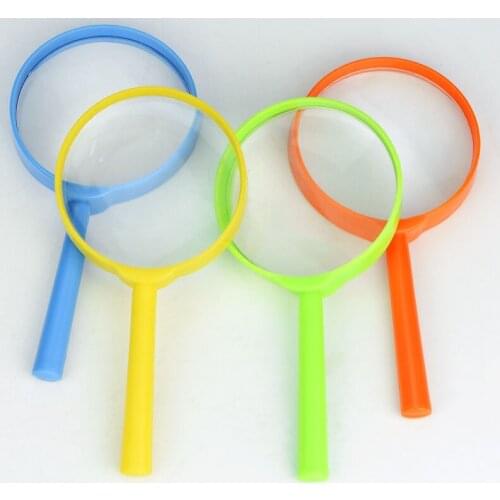 20 PCS/Lot Children Gift Stationery Multi-Functional 2X Hand Held Magnifying Glass with Pencil