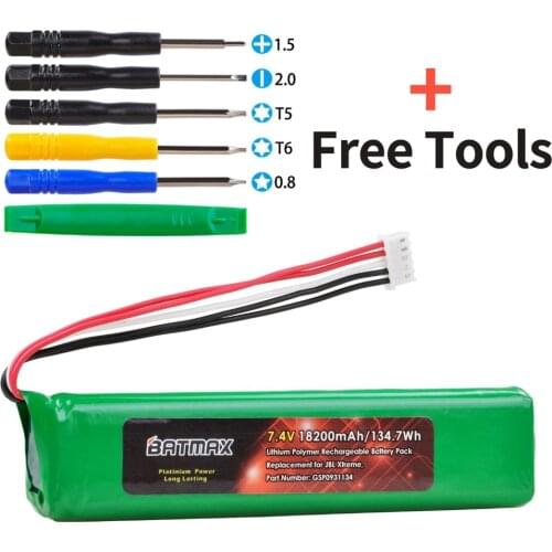 Batmax 18200mAh battery for JBL Xtreme Speaker battery GSP0931134 free install tools