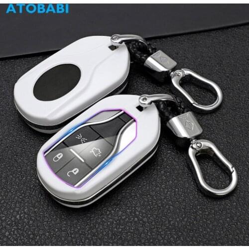 ATOBABI ABS Car Key Cases For Maserati Ghibli 2014-2019 Quattroporte Levante Smart Keyless Entry Remote Control Protector Cover