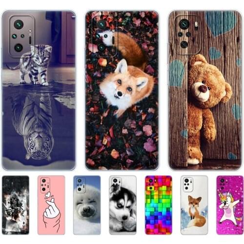 For Xiaomi Redmi Note 10 Case Silicon Soft Tpu Back Phone Cover For Redmi Note 10 Pro Global Version Note10 Bumper Etui Coque