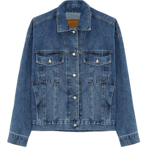 Jeans Jacket Women 2021 Spring Coat Oversize Vintage Boyfriend Loose Denim Jacket Outerwear Fashion Autumn Chic Ladies Jackets