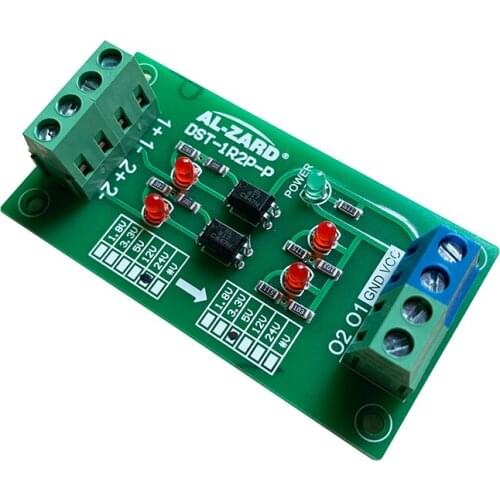 12V To 5V/12V To 24V/24V To 3.3V/24V To 5V 2 Channel Optocoupler Isolation Board PLC Signal Level Voltage Conversion Module