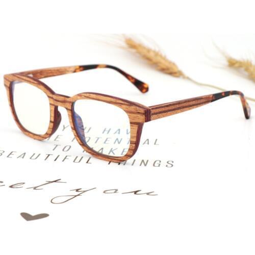 Anti-blue Computer Glasses Wood frame For Men and Women Handmade Wooden Optical frames High Quality