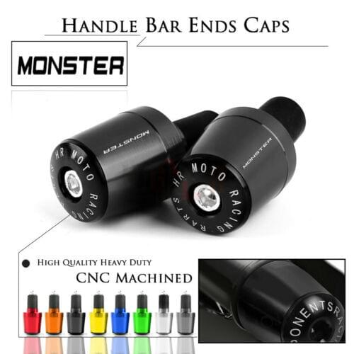 Motorcycle CNC 7/8'' Handlebar End Grips Accessories Handle Bar Cap End Plug For DUCATI MONSTER 1200 S/R 797 796 821 696 695