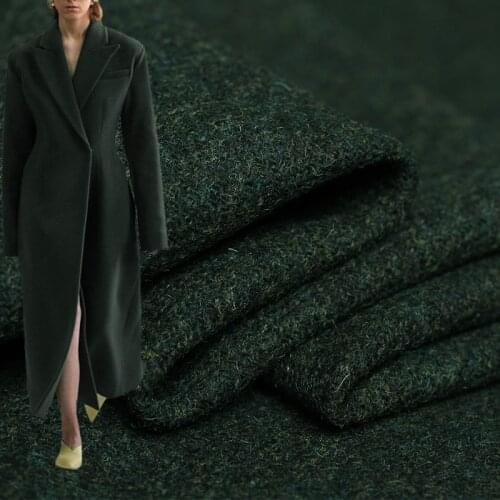 Red Raspberry Dark Mix-Green Worsted Wool Garment Materials Autumn Women Suits Jacket Coat DIY Sewing Cloth Fabrics Freeshipping