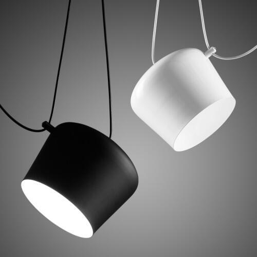 1/2/3/4 Heads Small Drum LED Pendant Lamp Restaurant Modern Clothing Store Window Pendant Light Creative Indoor Lighting