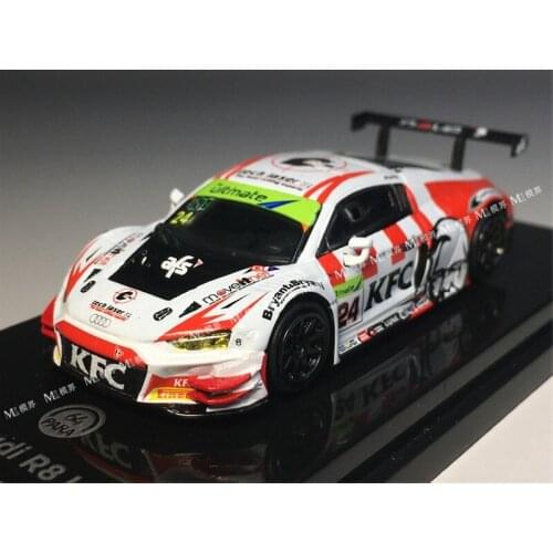 1:64 2019 AU DI R8 LMS GT FIA 24 Alloy model car Metal toys for childen kids diecast gift