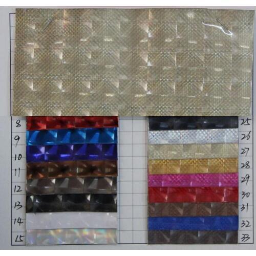 Fashion 3D cat eyes smooth synthetic PU leather handbag furniture decoration faux leather material quality holographic laser