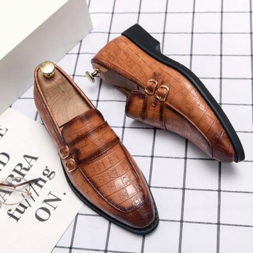Mens Brand Leather Formal Shoes dress shoes Oxfords Fashion Retro Casual Shoes Elegant work Pointed Toe Footwear Zapatos Hombre