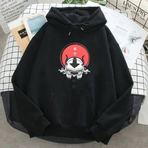 Men Hoodies Avatar Last Airbender Harajuku Print Daily Casual Loose Streetwear Male Long Sleeve Autumn Hoody