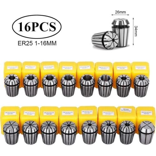 ER32 Collet Tool Precision Spring Collet Set 2-16mm CNC Collet Chuck For Milling Lathe Tools