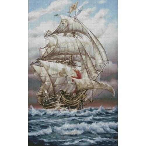 Maritime Galeon Sea Top Quality Cross Stitch Kits Crafts 14CT Unprinted Counted Sewing kit Embroidered Art Handmade Home Decor