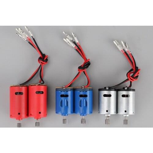 2Pcs Silver/Red/Blue Motor 380/390 Motor Set Spare Parts For Henglong 1/16 RC Tank Model