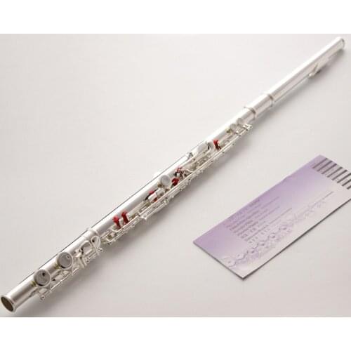 New De Xin Flute 382 Silver Plated Professional Flute Instrument Intermediate Student Flutes C Leg 16 Holes Closed Hole E Key