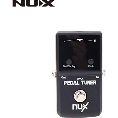 NUX PT-6 Chromatic Guitar Tuner Pedal Support Flat & A4 Tuning LED Display True Bypass Full Metal Shell Guitar Accessoires
