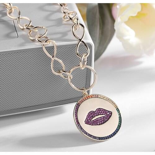 OIMG Classic Style Copper Inlaid Zircon Fashion New Ladies Temperament Necklace High-end Jewelry Best Gift