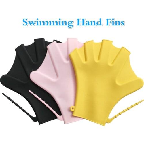 1 Pair Swimming Webbed Gloves Adult Swimming Hand Fins With Comb Paddle Wear Silicon Diving Glove Equipment Surfing Fin