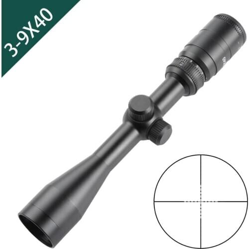 NEW 3-9X40 Optics Riflescopes With 20mm Mounts Black Scpoes Air Guns For Hunting Red Dot PCP Telescope