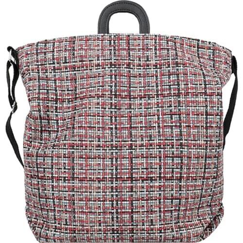 Casual Zipper Hand Bag Women Fashion Plaid Shoulder Bag Tote Large Capacity Crossbody Pouch Handbag