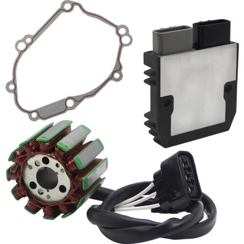 Motorcycle Voltage Regulator Rectifier+Magneto Stator Coil +Engine Cover Gasket For Yamaha FZ1 FZ8 N NA SA S FZ8-SA 5VY-15451-00