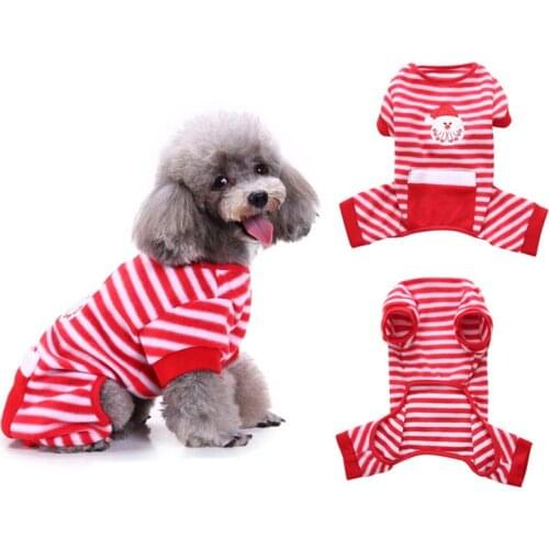 Christmas Dogs Jumpsuit Puppy Jumper Winter Santa Claus Dog Pajamas Costume roupa cachorro For Bichon Teddy Cat Xmas Gift
