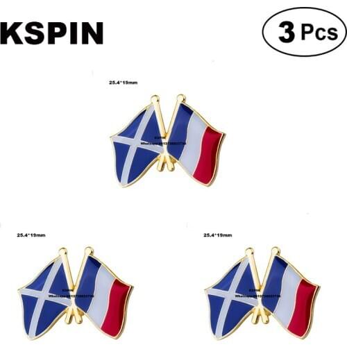 Scotland France Badge Lapel Pin Brooches Pins Flag badge Brooch Badges