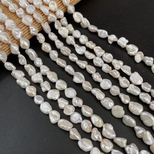 Natural Freshwater Cultured Pearl Button Pearl String DIY Necklace Elegant Temperament Jewelry Decoration
